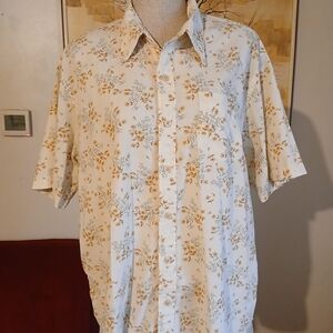 Men's Floral Button-Down Shirt Vintage By Fink